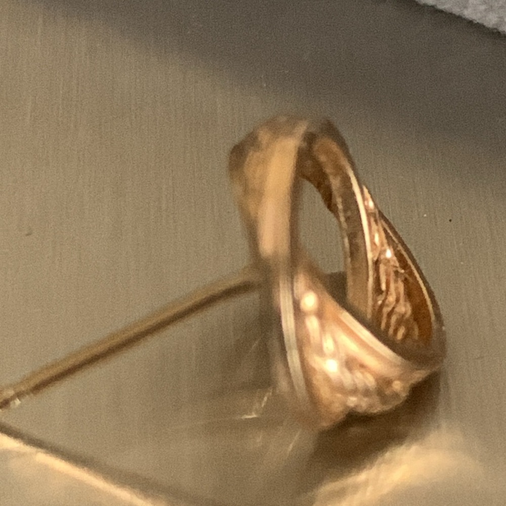 Elegant Gold vintage 14 kt singular earring 53 - Picture 6 of 10